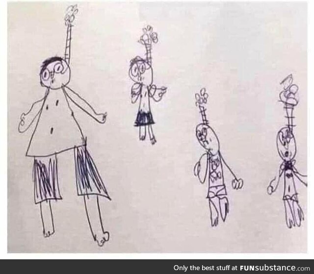 The six-year-old's teacher called them in for an emergency meeting due to his drawing of