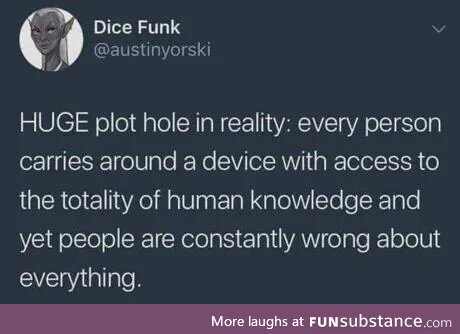 We Have All Human Knowledge, Yet We're Still Wrong