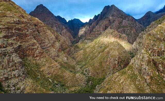 Aerial mountain view