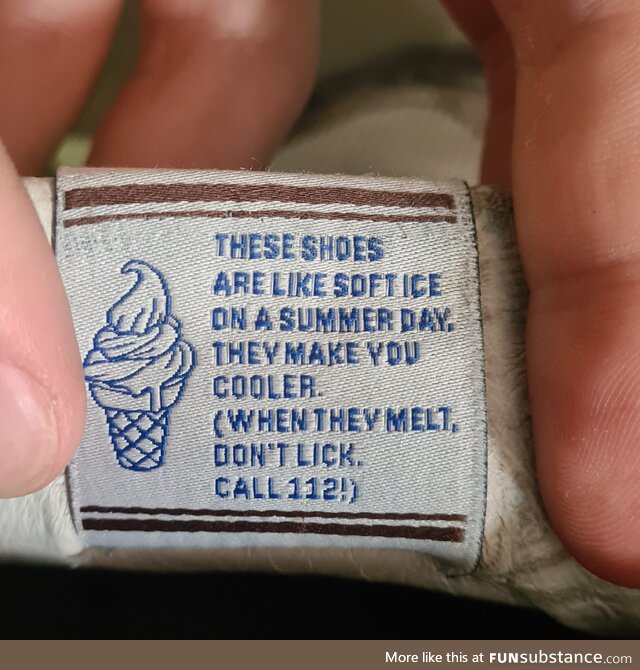 Funny text inside my shoes