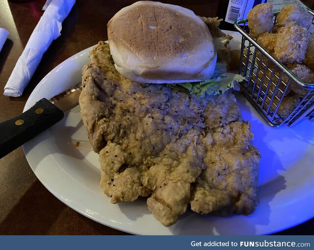 The bun is bigger than it looks