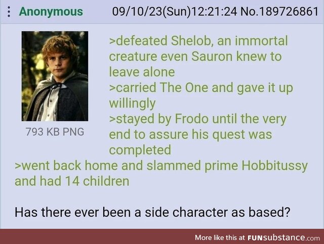 Anon on Samwise Gamgee