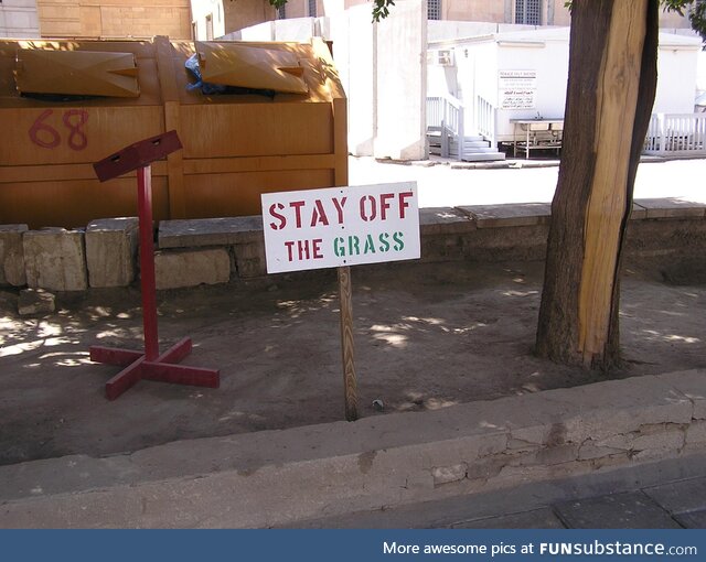 Stay off the Grass! This means you!