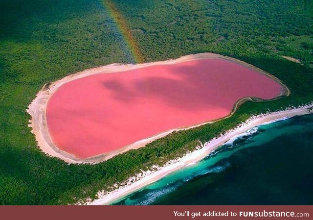 Pink lake (lake hillier), australia