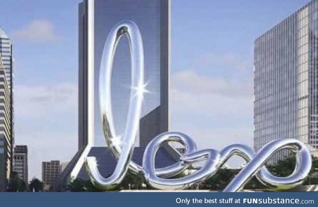 18 million dollar sign in Jacksonville, Florida. Supposed to say Jax but instead says