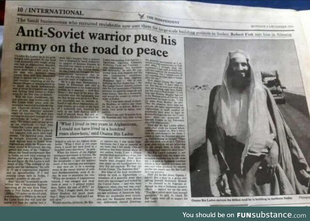 First he was a warrior and a hero and then he was a terrorrist