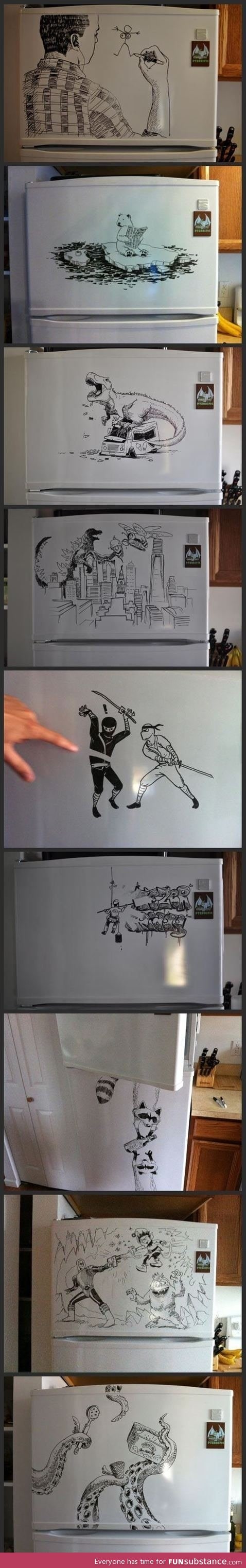 Amazing fridge drawings