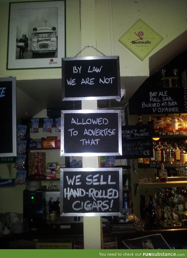 Clever sign in a pub in Bublin, Ireland