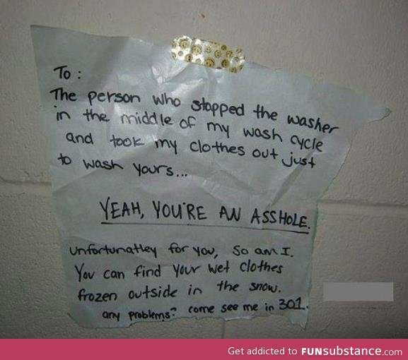 You're an assh*le