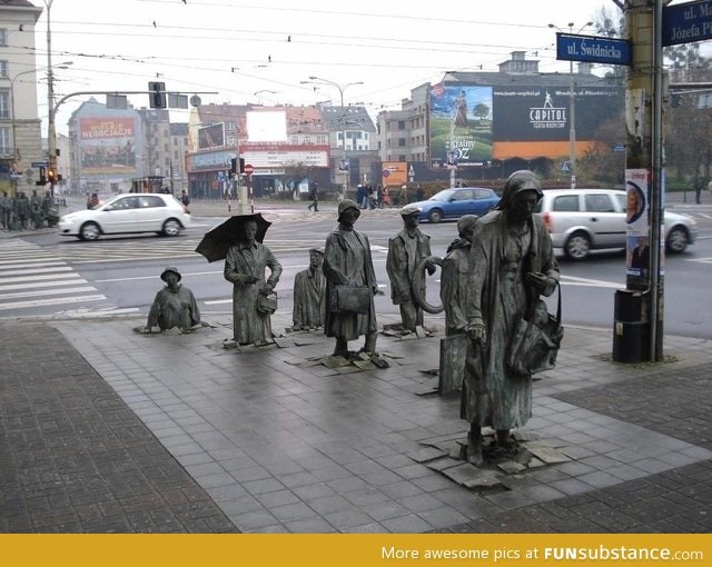 Underground passage memorial in wroclaw, poland