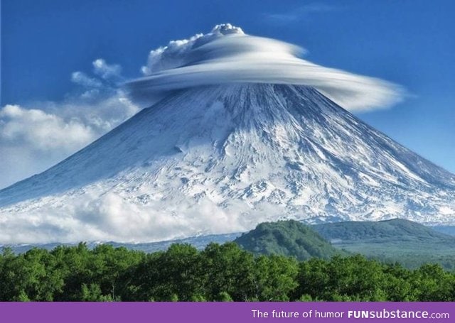 Kliuchevskoi mountain in russia