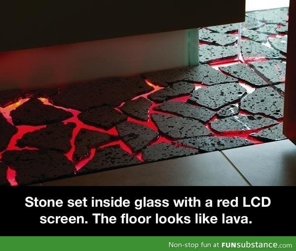 Lava floor decoration