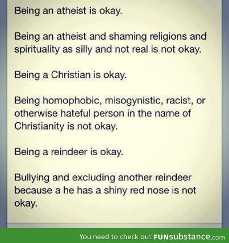 Being an atheist is okay