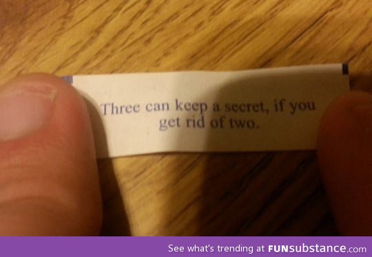 Creepy fortune cookie