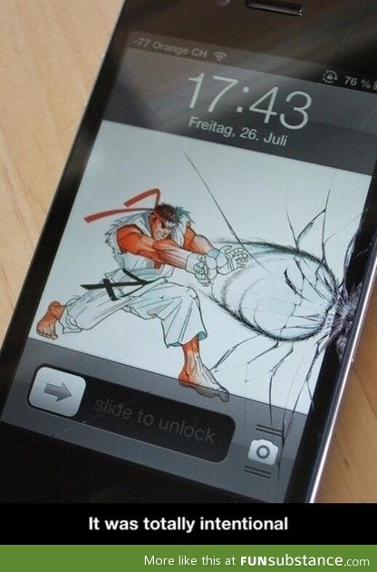 Cracked screen