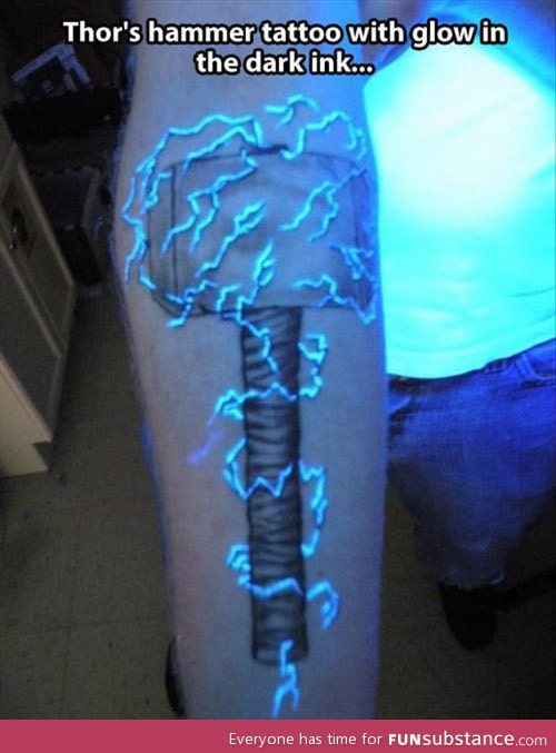 Glow in the dark tattoo