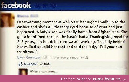 Heartwarming moment at Wal-Mart