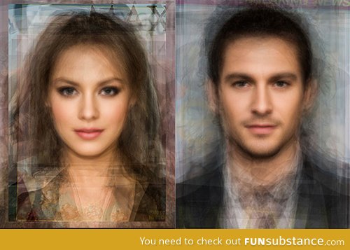 Attractive people overlaid