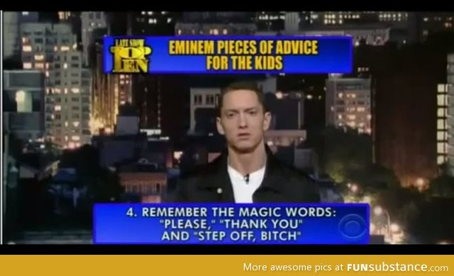 Eminem's advice for kids