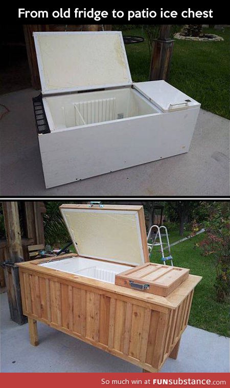 Old fridge converted into something awesome