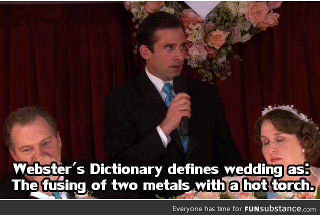 Greatest opening to a wedding speech