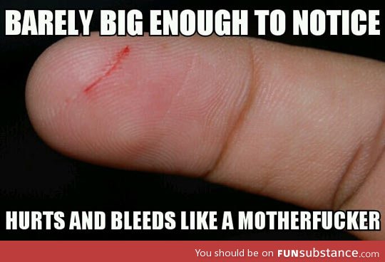 Scumbag papercut