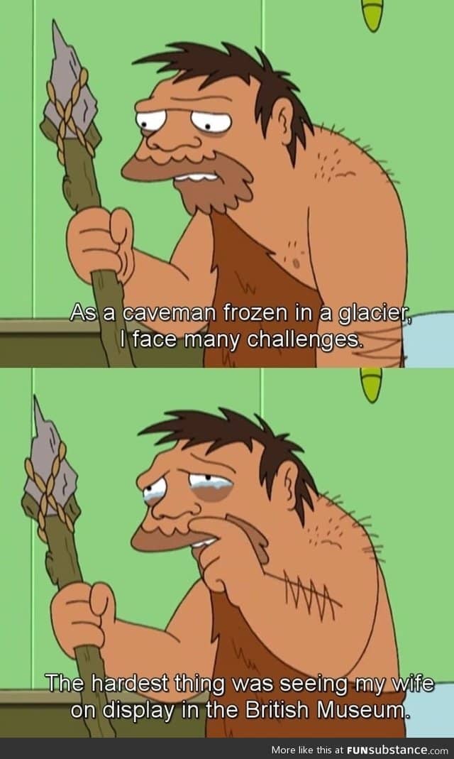 Poor caveman