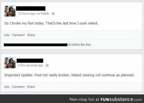 cooking n*ked...