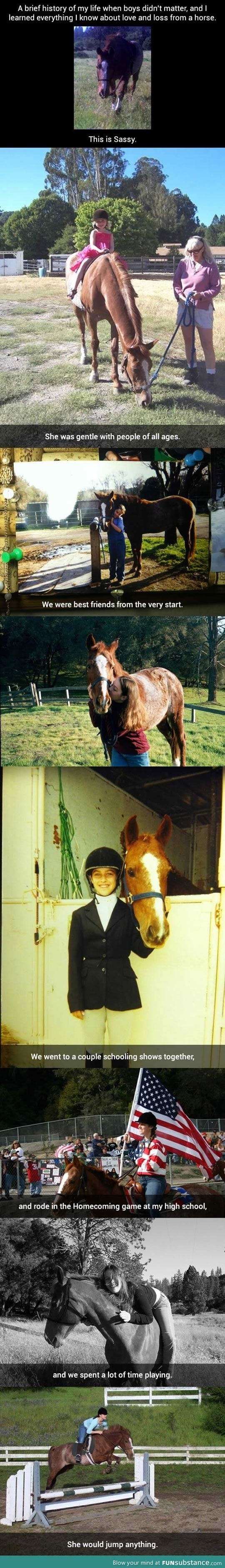 Girl and horse become best friends