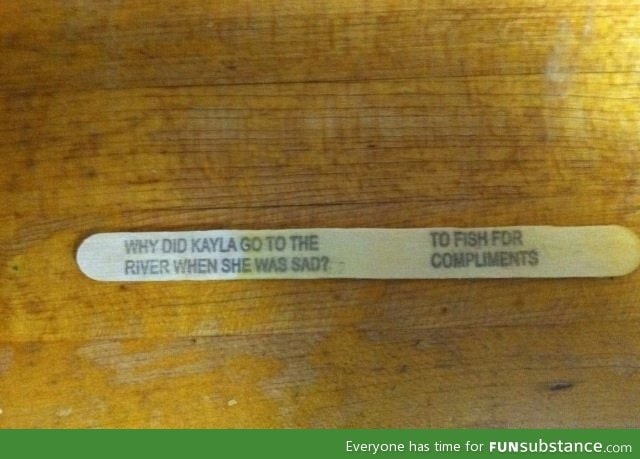 Popsicle sticks have gotten funny again