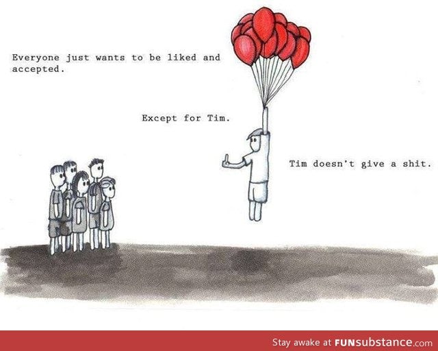 Tim doesn't give a shit