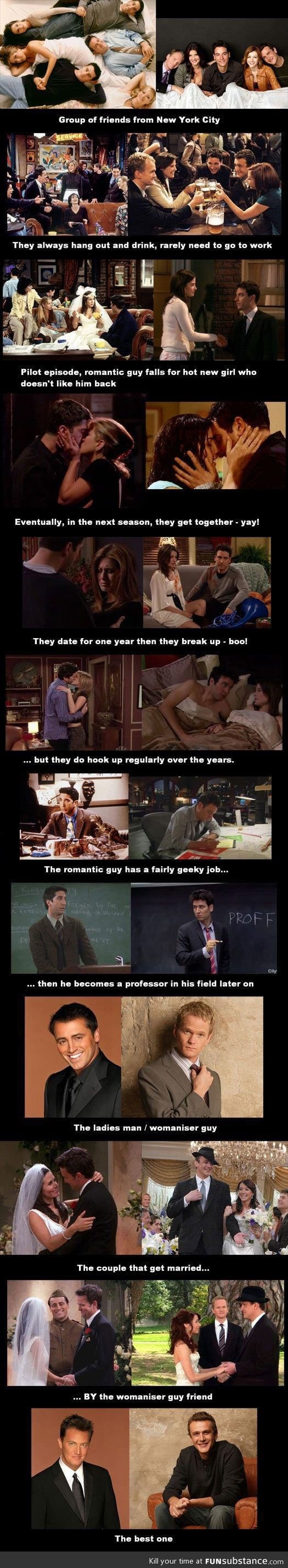 How I met your mother is basically just a remake of friends