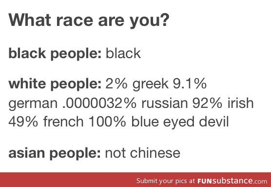 What race are you?