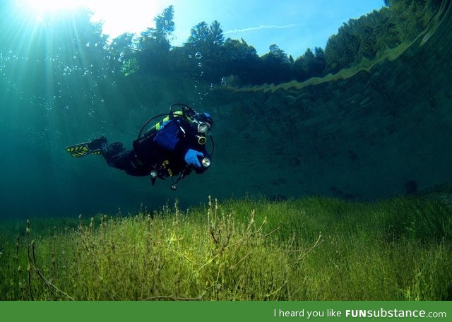 Crystal clear waters of sameranger lake, austria