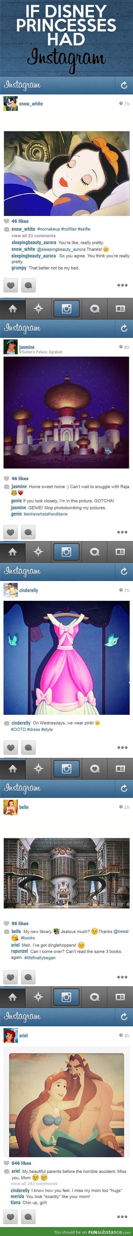 If Disney Princesses Had Instagram