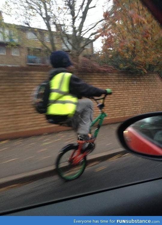 Just riding a bike