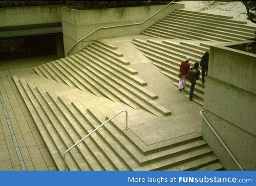 Wheelchair accessible stairs! One hell of a cool design