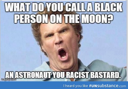 Black person on the moon