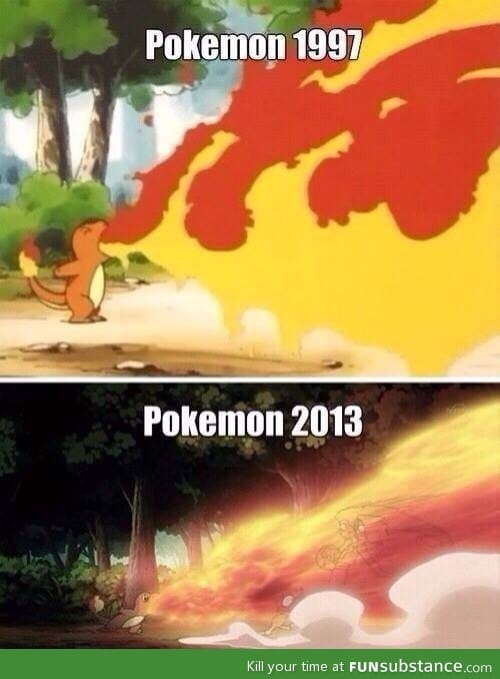 Pokemon - 1997 vs 2013