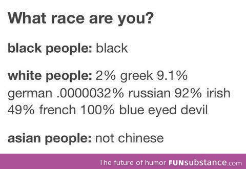 What race are you?