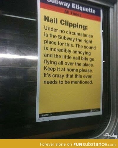 Subway etiquette