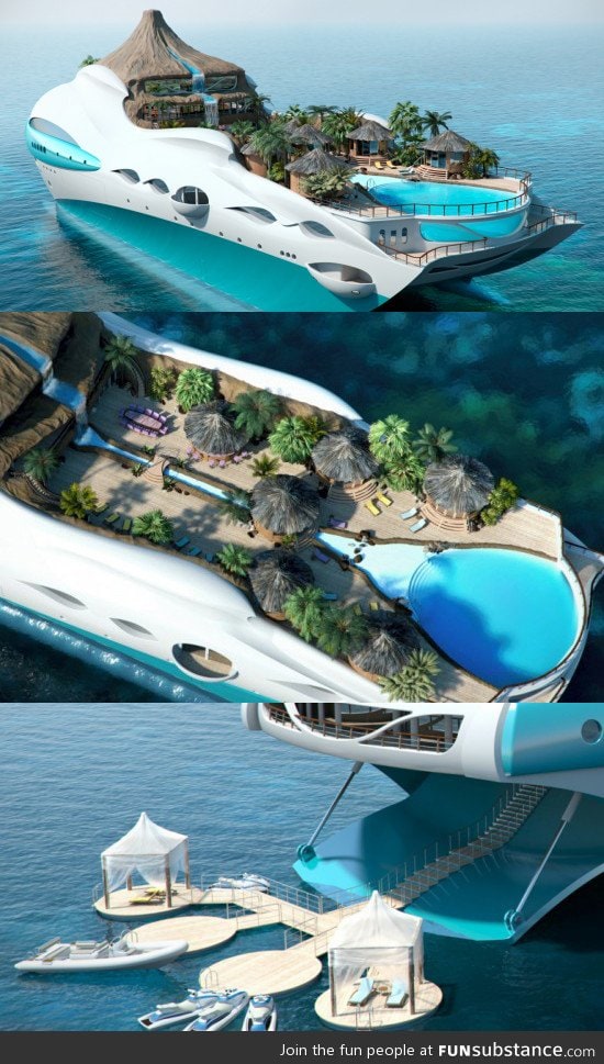 Island yacht concept