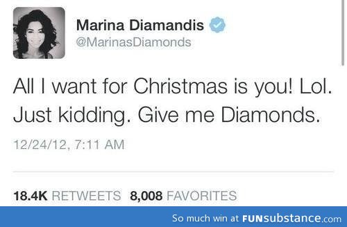 I present to you, Marina