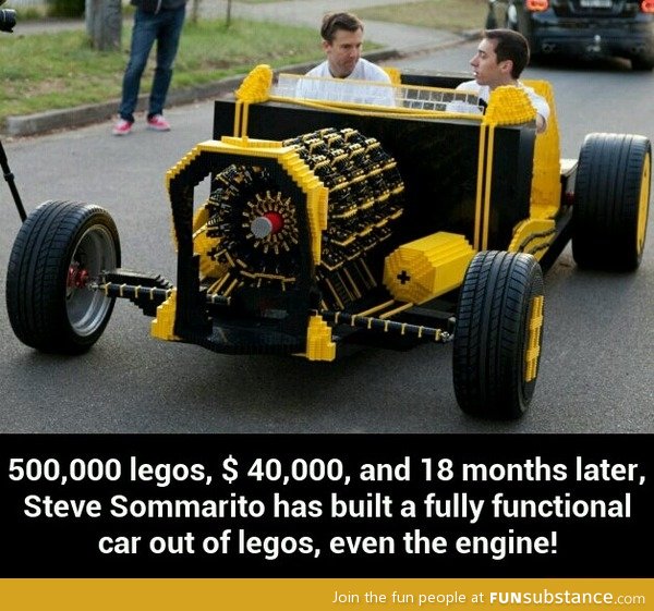 Fully functional car made of Legos