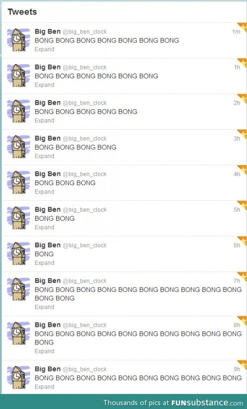 Big Ben's tweets