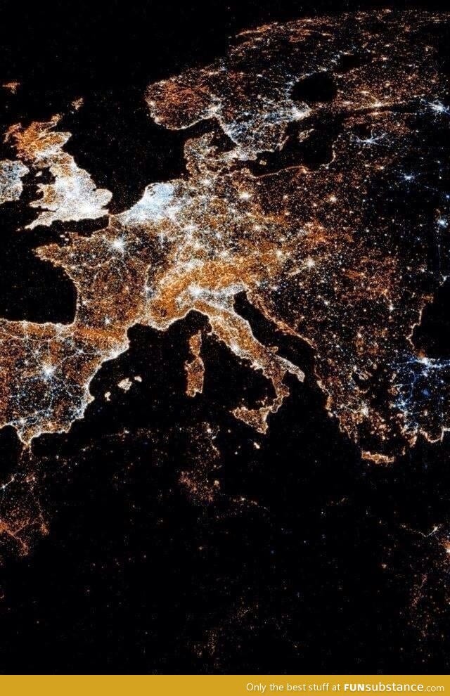 Europe at night