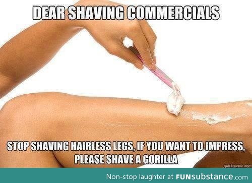 Shaving comercials