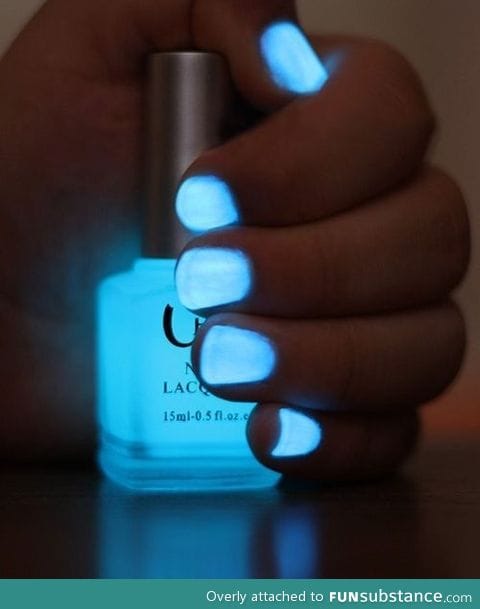 Glow in the dark nail polish