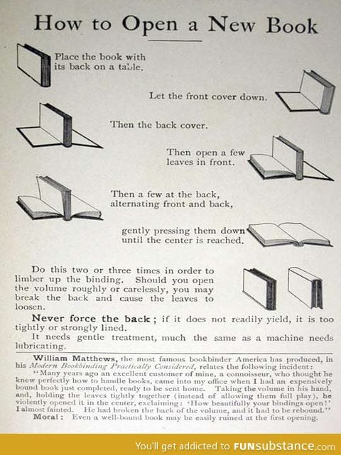 How to open a new book