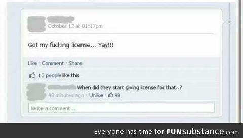 f*cking license